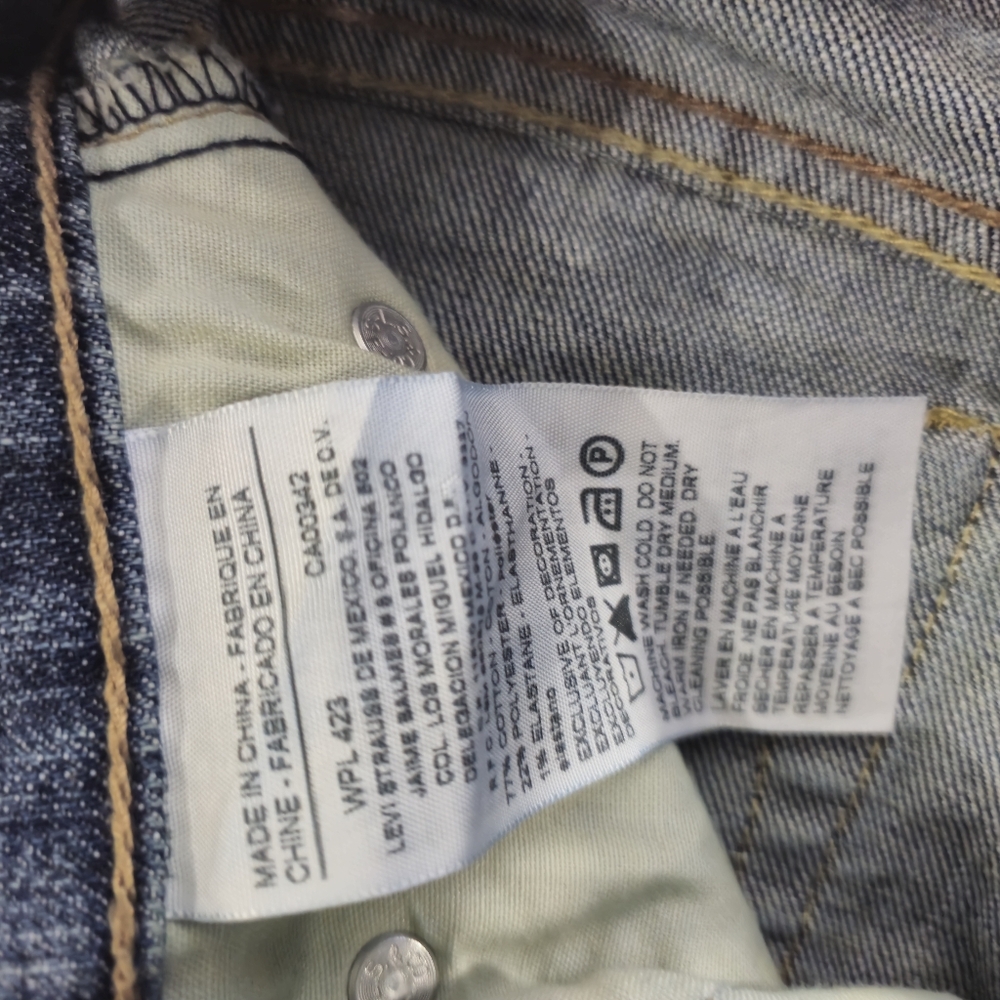 Levi's Kids Sz 10 R Slim Straight Jeans NWOT - Picture 5 of 7